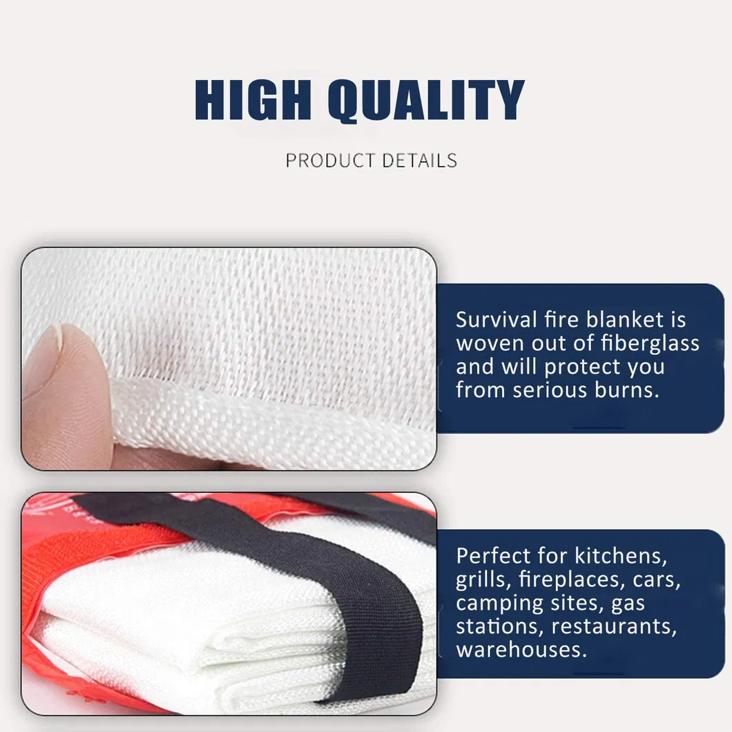 Fire Blanket for Emergency Survival Fiberglass Fire Emergency Blanket Fire Shelter Safety Cover
