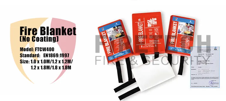 Fire Blanket TUV Ce Approved Ftcw400 1.2X1.8m