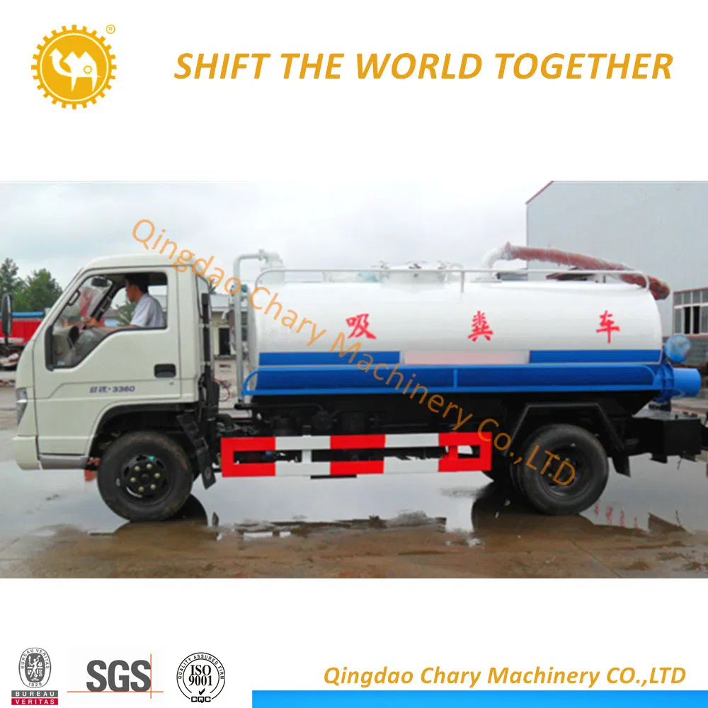 Foton 4X2 4cbm High Presure Sewage Suction Sludge Vacuum Tanker/ Cleaning Fecal Truck
