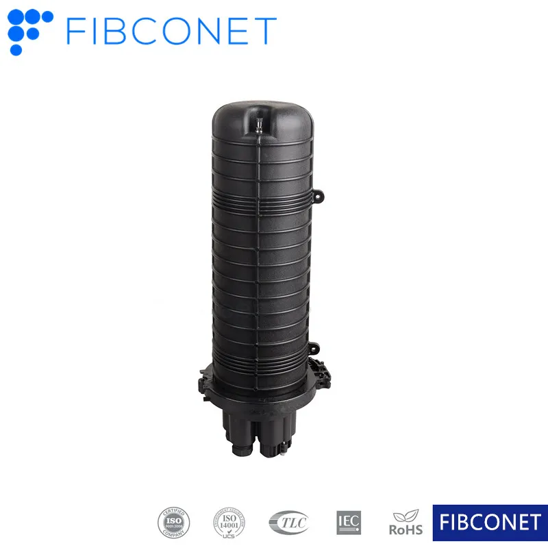 FTTH 1 Inlet 4 Outlet 96 Core Vertical Dome Type Fiber Optic Splice Closure