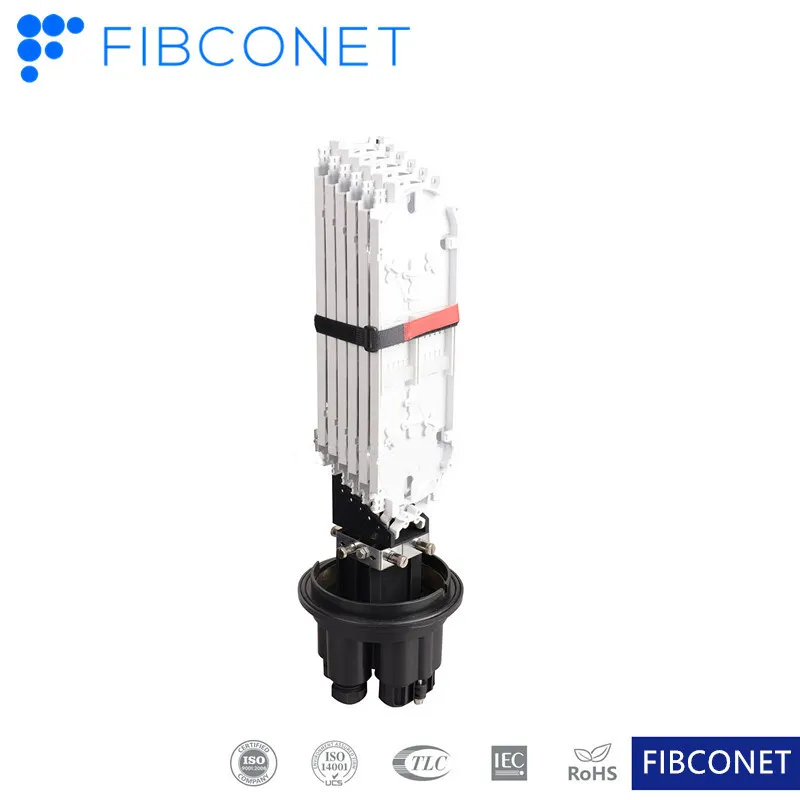 FTTH 1 Inlet 4 Outlet 96 Core Vertical Dome Type Fiber Optic Splice Closure