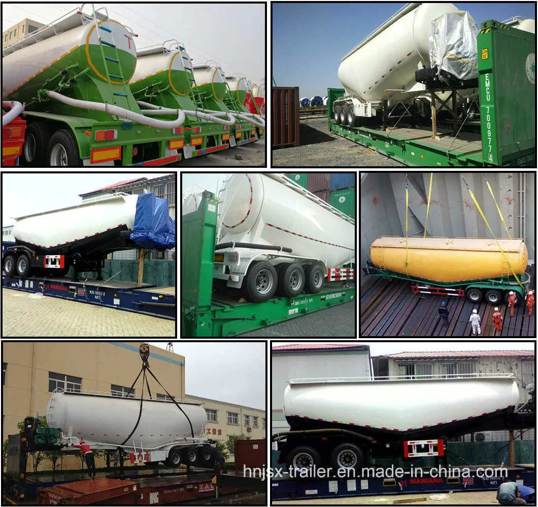 Fuwa 3 Axle 45cbm 38tons Coal Powder Semi Trailer Lime Powder Coal Ash Trailer