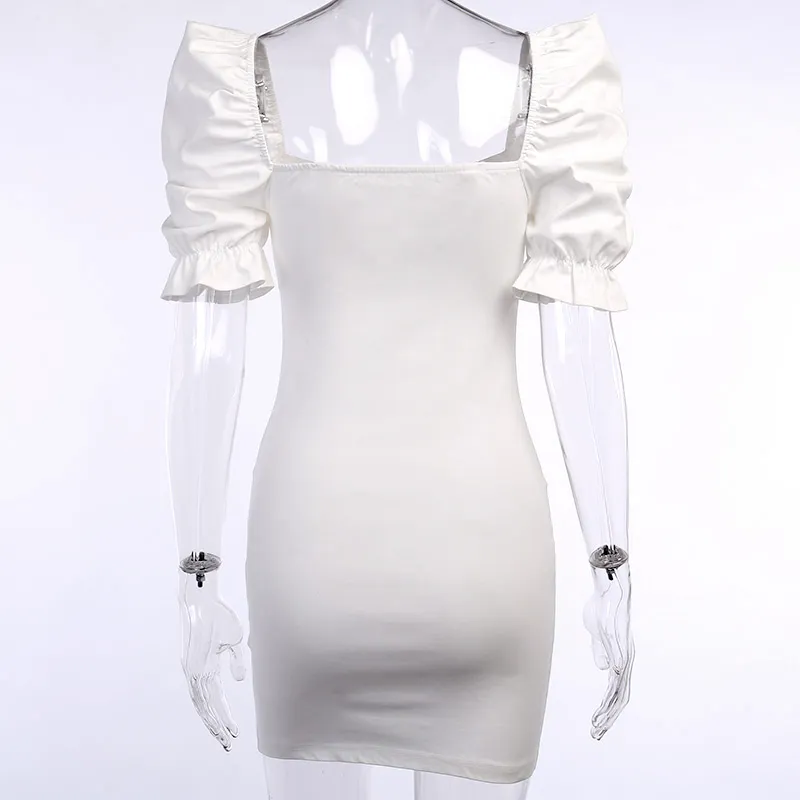 Girl Sexy Jumpsuit New Design Puff Sleeve Dress Women Wholesales Fashion Dress