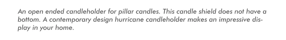 Glass Hurricane Candle Holders