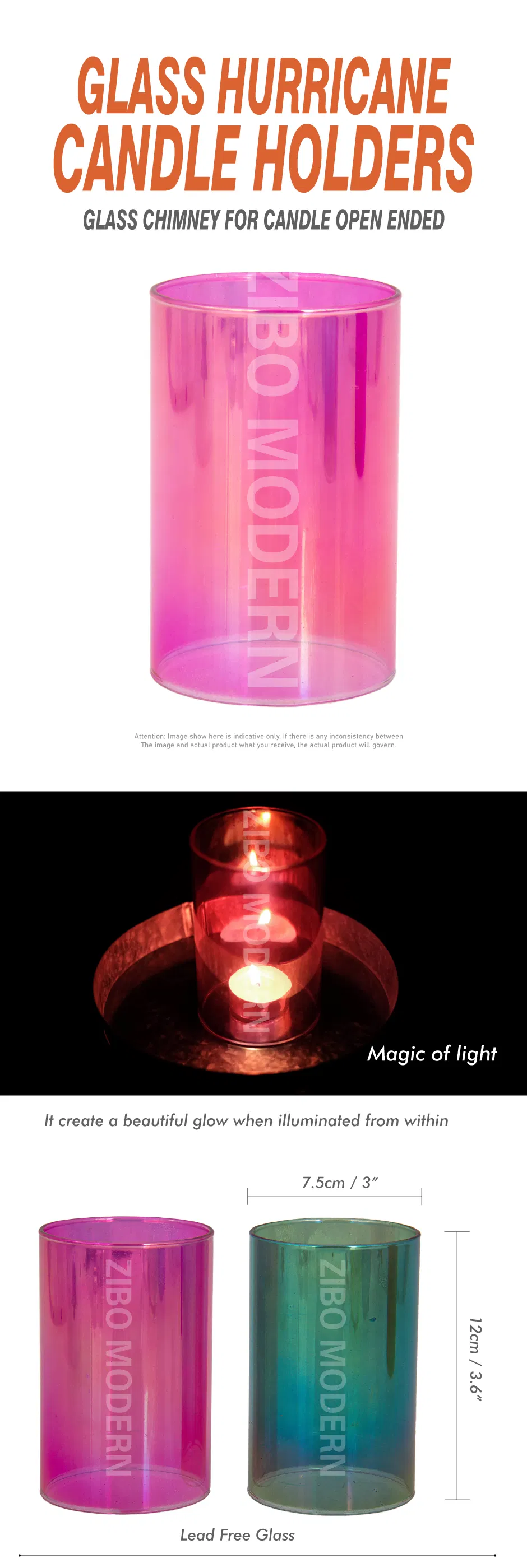 Glass Hurricane Candle Holders