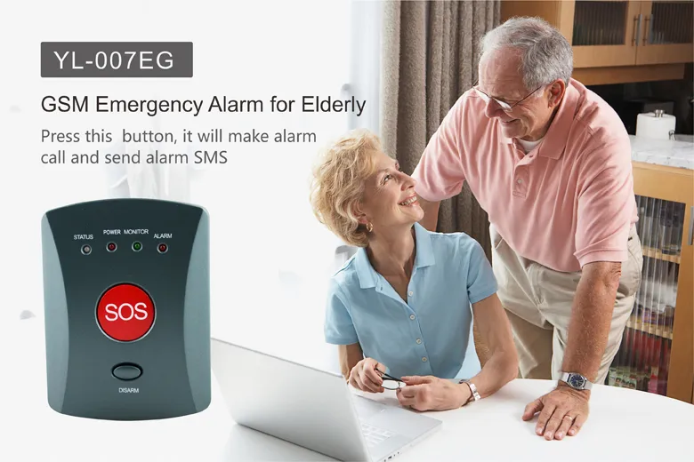 GSM Emergency Alarm Elderly Emergency Calling Alarm System with Bracelet Panic Button Sos