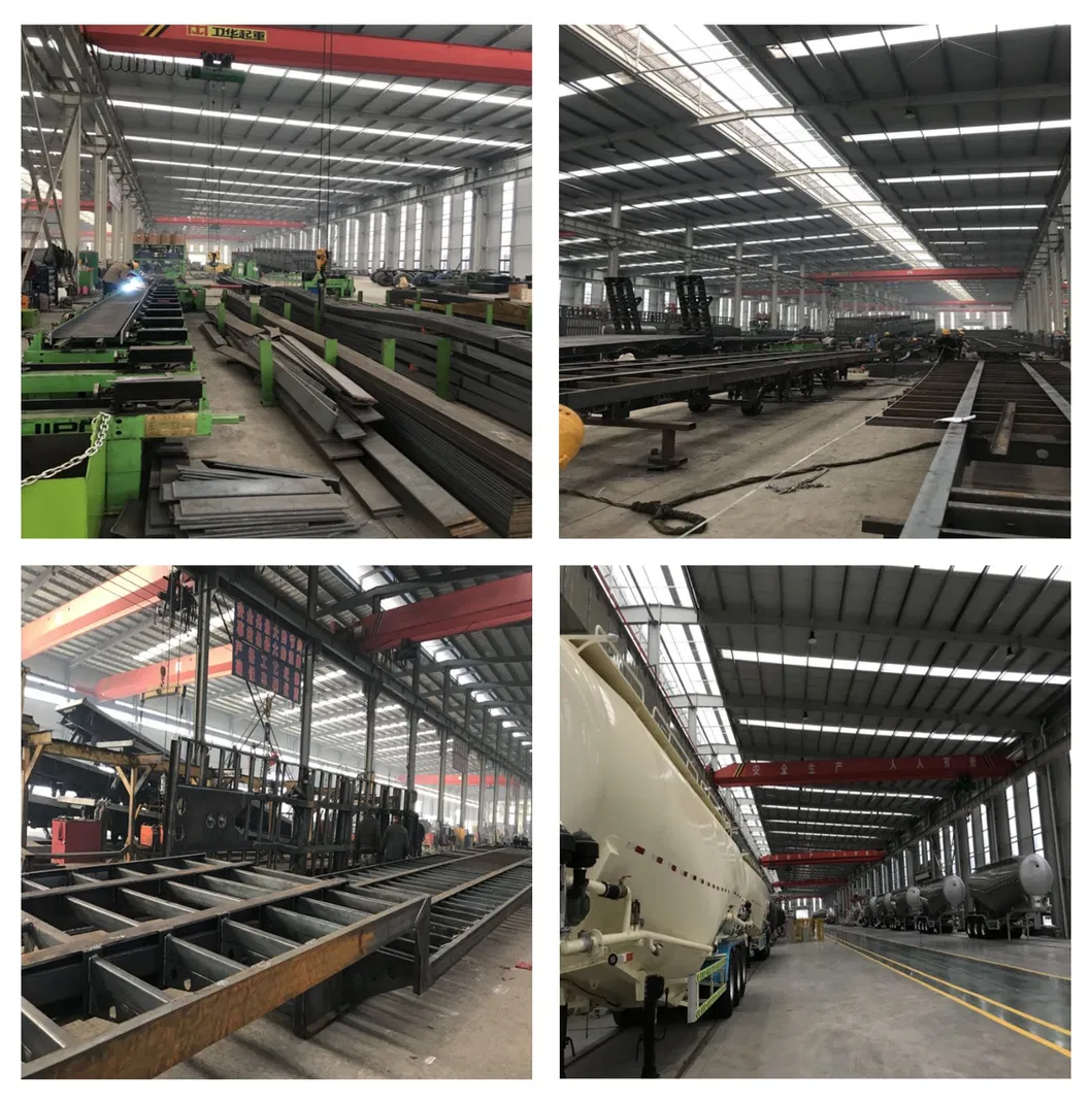 Haiqi Brand Top Quality 3 Axles 50tons High Bed Cargo Semi Trailer