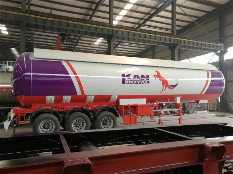 Heavy Duty 3 Axles Anhydrous Ammonia LPG Transport Tank Trailer Carriy 24ton