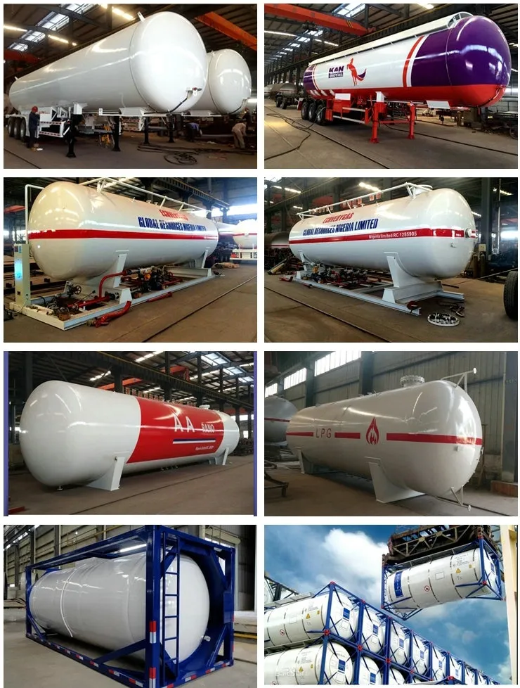 Heavy Duty 3 Axles Anhydrous Ammonia LPG Transport Tank Trailer Carriy 24ton