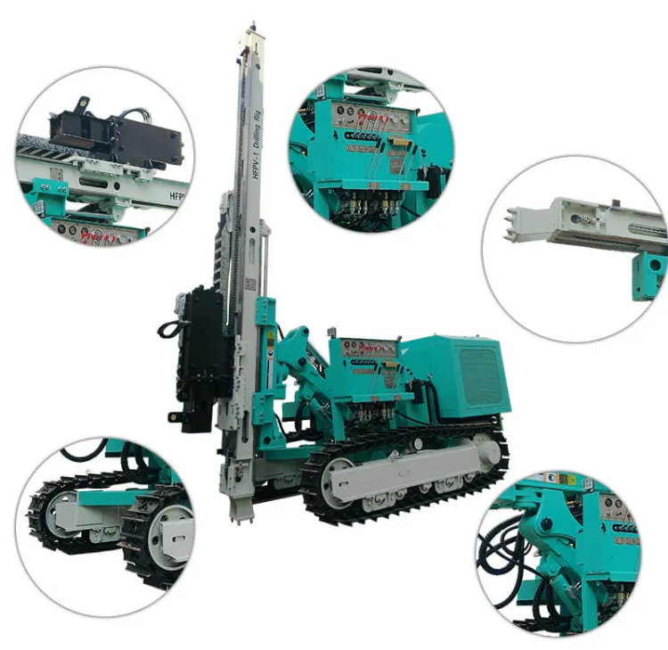 Hfpv-1 Crawler Photovoltaic Pile Driver Drilling Machine for Solar System