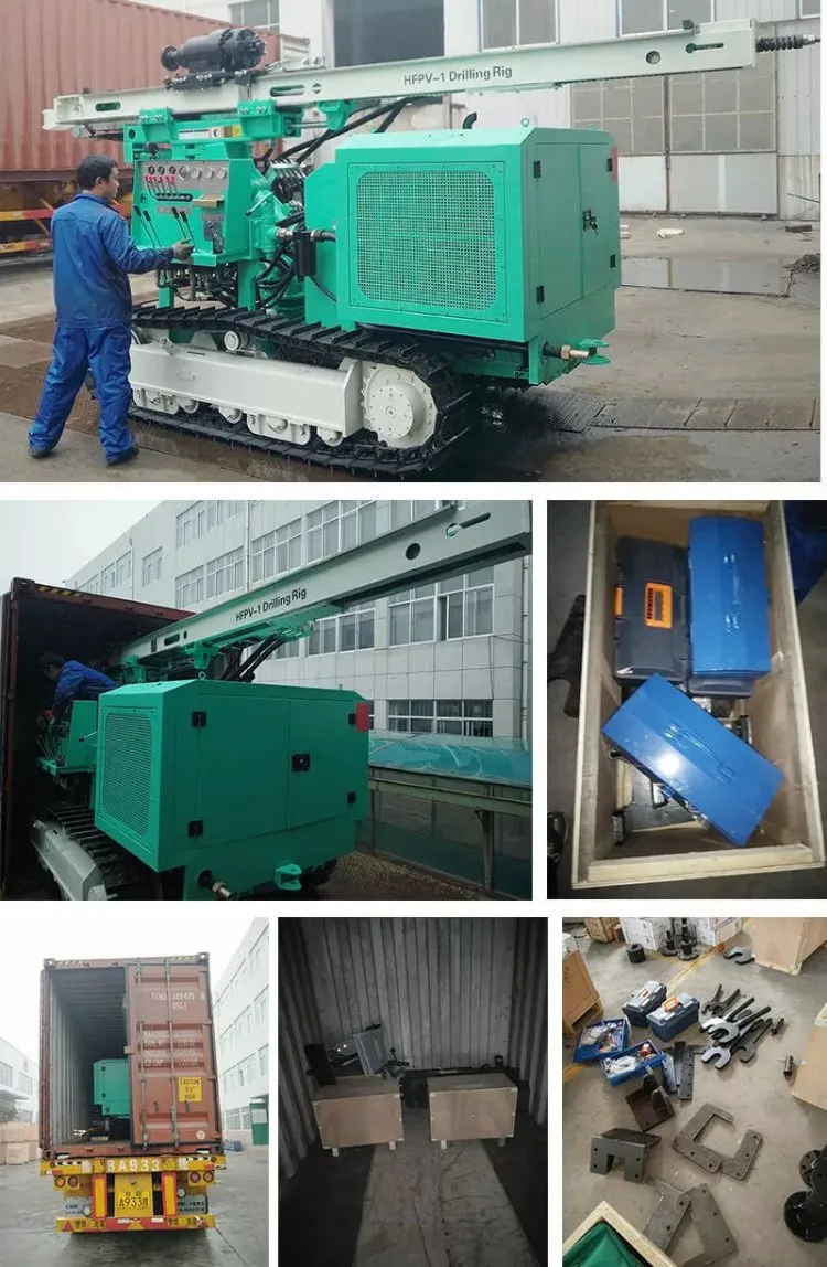 Hfpv-1 Crawler Photovoltaic Pile Driver Drilling Machine for Solar System