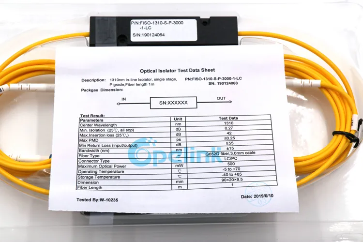 High Performance Polarization- Insensitive Single/Dual Stage Optical Isolator for Fiber Optic Systems Testing