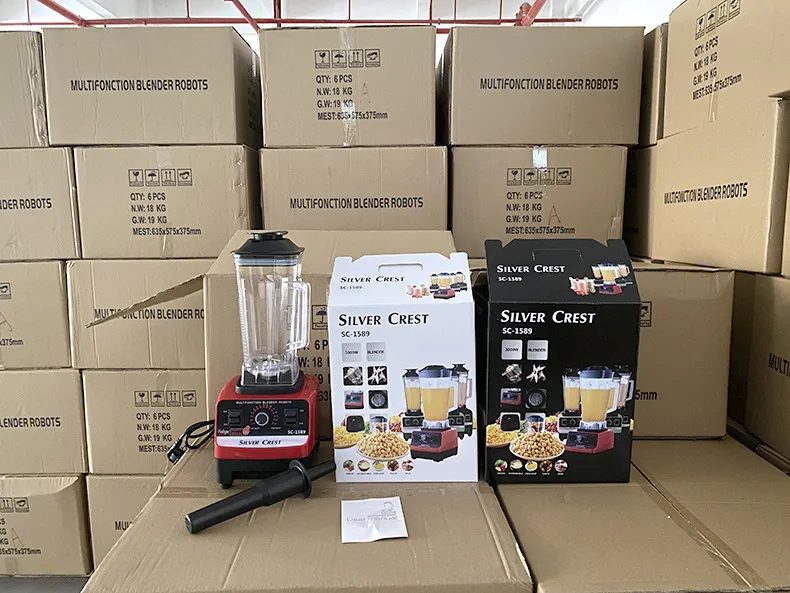 High Power Beauty 6 Blades Plastic/Glass Bottle Crushed Ice Blender Food Processors