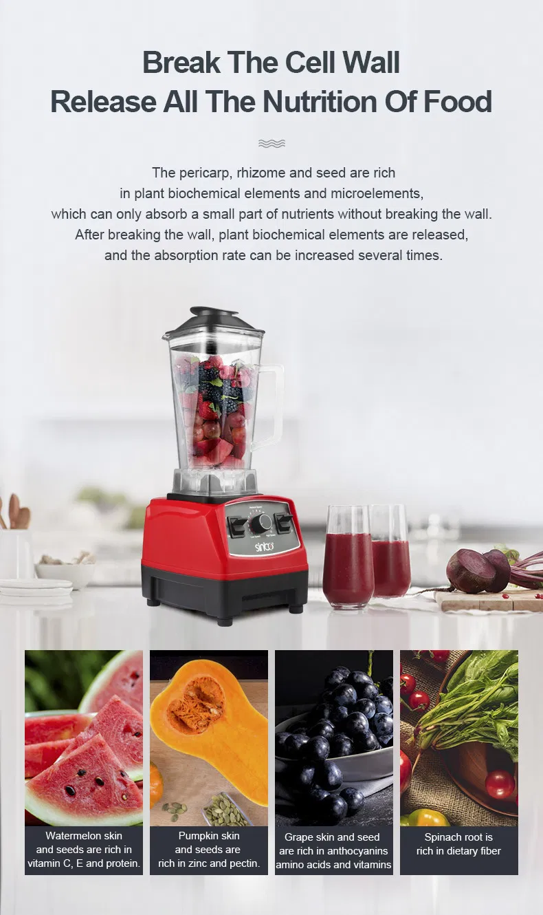 High Power Beauty 6 Blades Plastic/Glass Bottle Crushed Ice Blender Food Processors