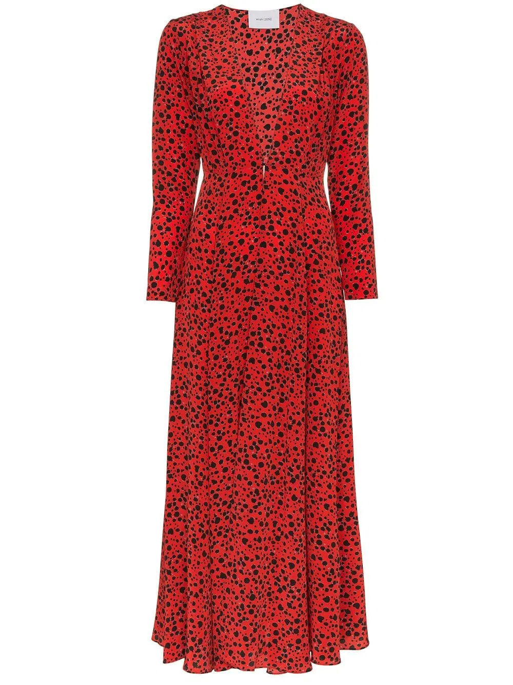 High Quality Women Cheetah Print Silk Maxi Robe Dresses