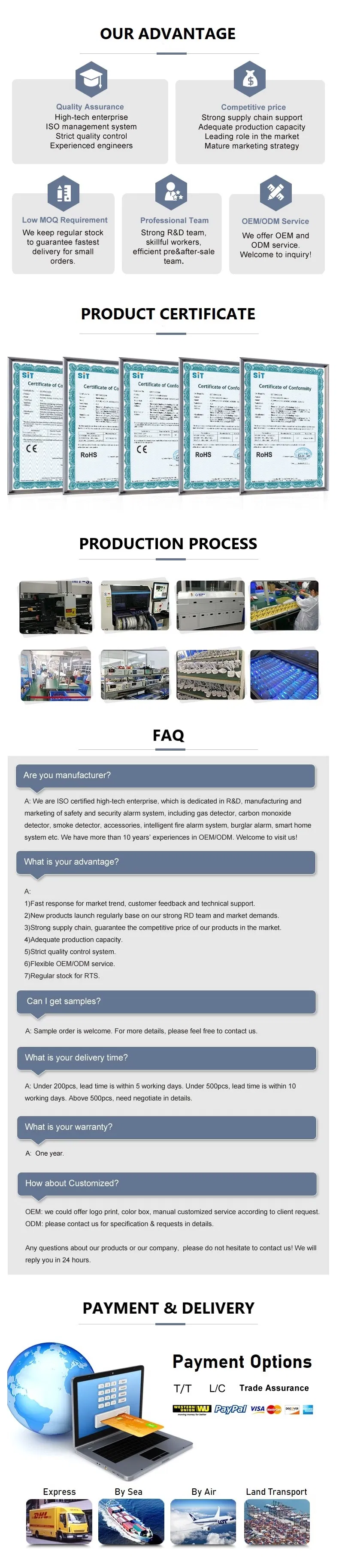 Home Security Independant Mini Carbon Monoxide Poisoning Detector