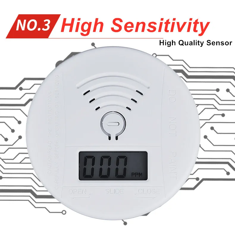 Home Security Independant Mini Carbon Monoxide Poisoning Detector