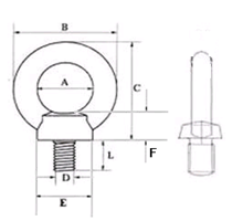 Hot Sale Ss316 High Tensile Stainless Steel A2 A4 Eye Screw Bolt (JIS 1168/JIS1169)