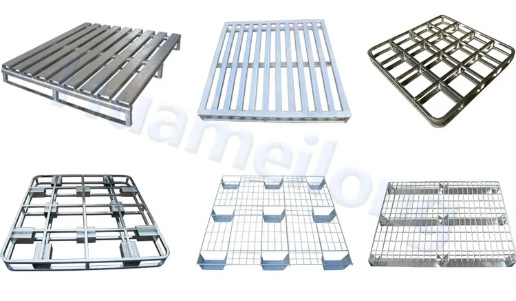 Huameilong Double Faced Square Warehouse Steel Metal Pallet for Sale