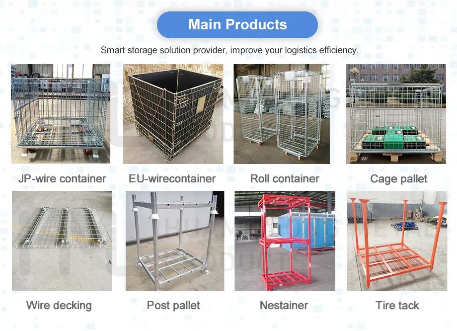 Huameilong Heavy Duty Cheap Galvanized Metal Pallet for Warehouse Storage