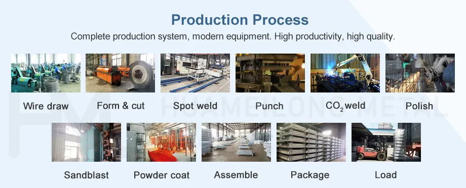 Huameilong Heavy Duty Cheap Galvanized Metal Pallet for Warehouse Storage