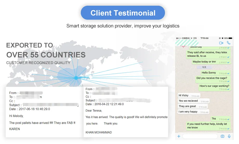 Huameilong Heavy Duty Cheap Galvanized Metal Pallet for Warehouse Storage