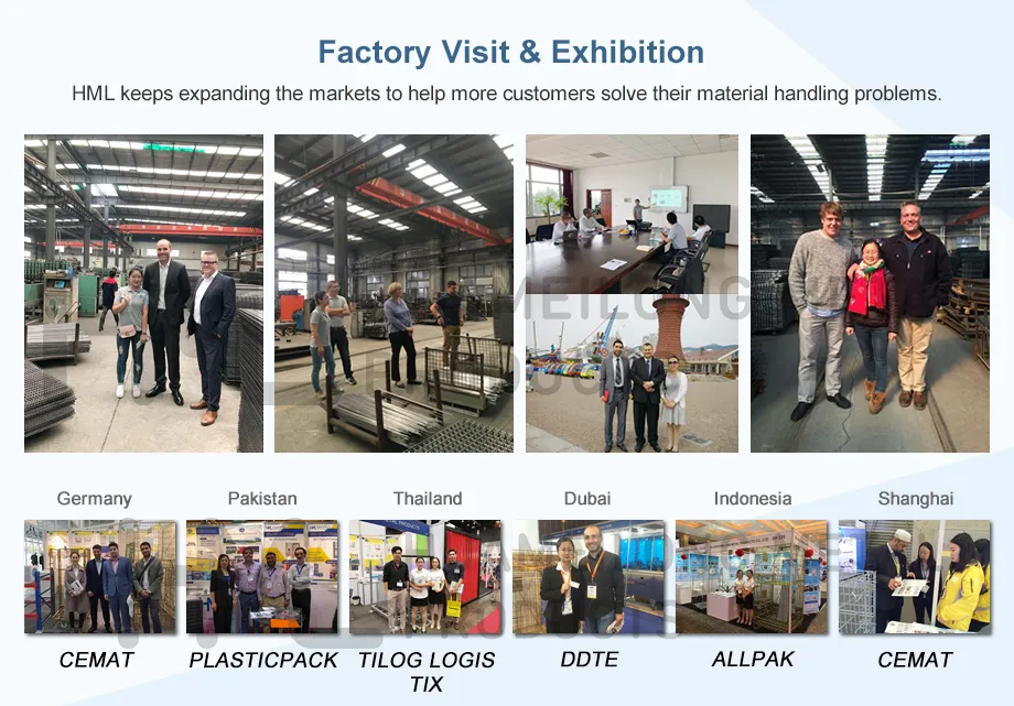 Huameilong High Quality Heavy Duty Logistics Industrial Durable Metal Pallet