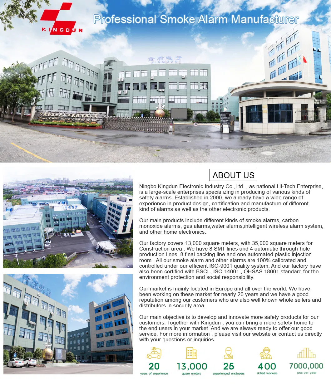 Intruder Alarm Smoke Detector Security Alarm System