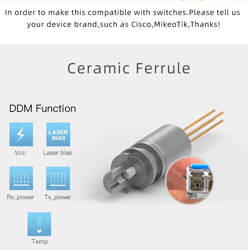 JG709A HPE H3C Compatible 40GBASE-CSR4 QSFP+ 850nm 400m DOM MTP/MPO MMF Optical Transceiver Module for HPE FlexNetwork, FlexFabric and Altoline Switch Series