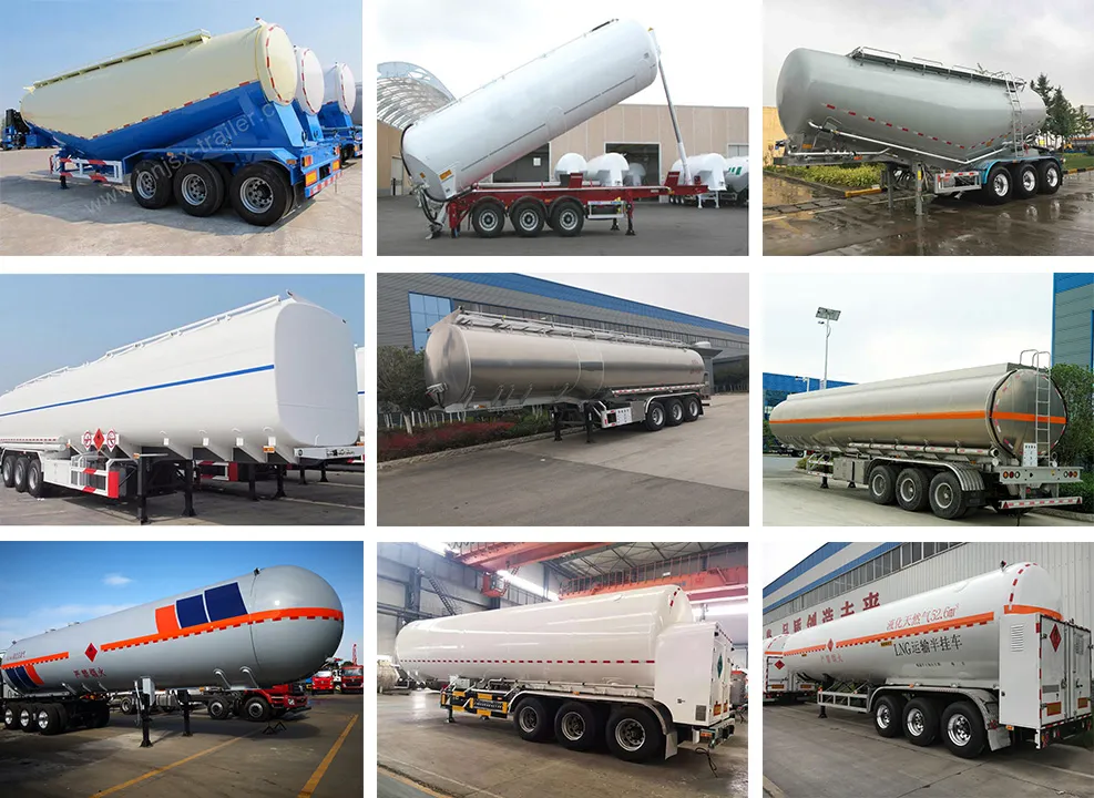 Jushixin Low Price 18-70m3 Optional Tri Axles Bulk Cement Transport Tanker Semi Trailer