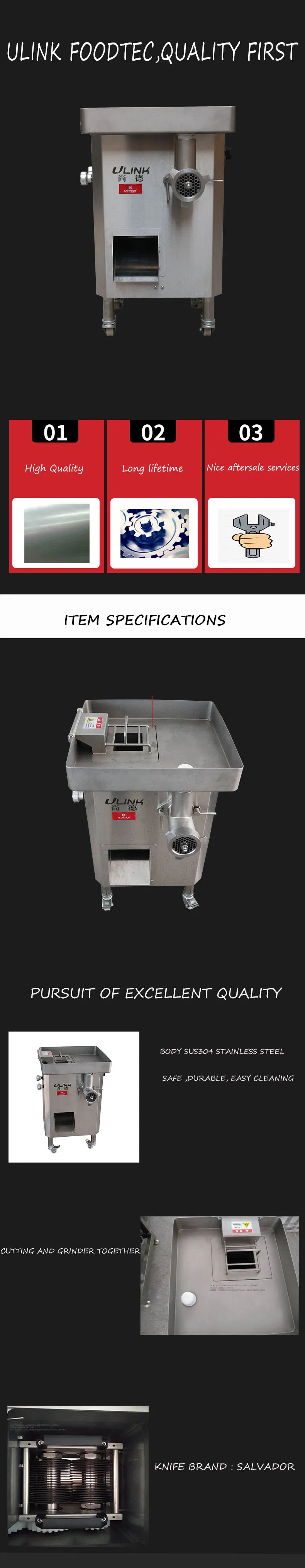Lm201 Professional Beaf Meat Fish Lamb Cutting and Grinder Machine