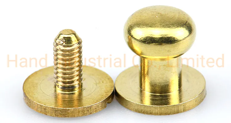 M3 M4 M5 Brass Copper Belt Leather Handbag Female Male Binding Screw