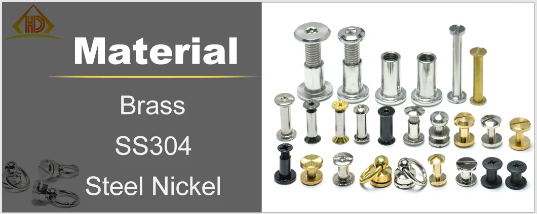 M3 M4 M6 M8 M10 Kydex Scabbard Slotted Connector Chicago Barrel Nut Binding Screw