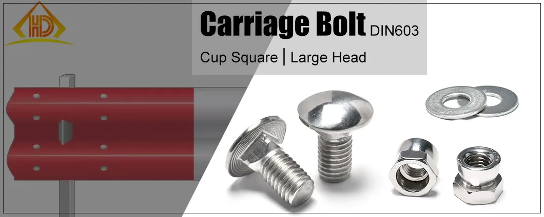 M6 M8 Coach Bolt 18-8 Stainless Steel DIN603 A2 M10 Mushroom Head Square Neck Carriage Bolt