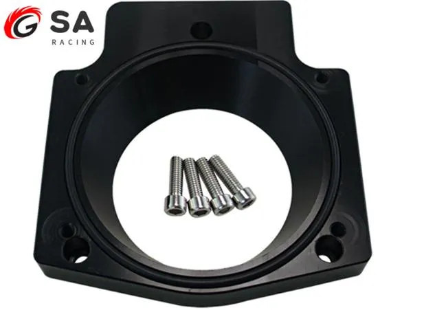 Manifold Adapter Plate for 102mm Throttle Body for G M Gen III Ls1 Ls2 Ls6 Lsx Ls4 Black
