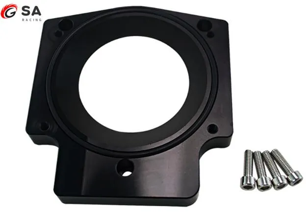 Manifold Adapter Plate for 102mm Throttle Body for G M Gen III Ls1 Ls2 Ls6 Lsx Ls4 Black