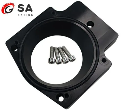 Manifold Adapter Plate for 102mm Throttle Body for G M Gen III Ls1 Ls2 Ls6 Lsx Ls4 Black