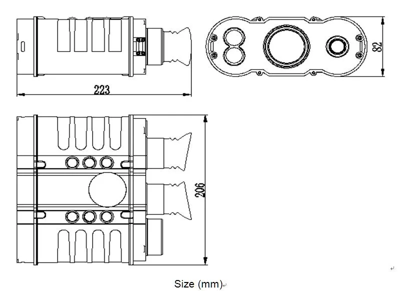 Military Defense Multi Function Thermal Imaging Binocular with Laser Range Finder and GPS