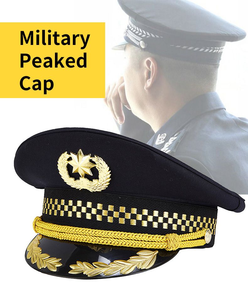 Military German Officer Hat / Hot Sale Military Army Police Officer Peak Hat