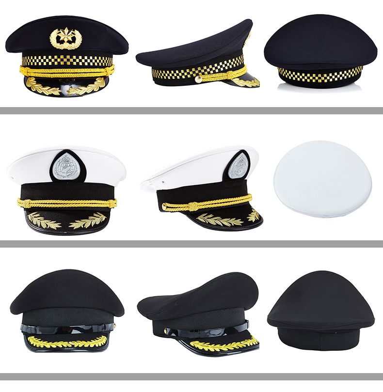 Military German Officer Hat / Hot Sale Military Army Police Officer Peak Hat