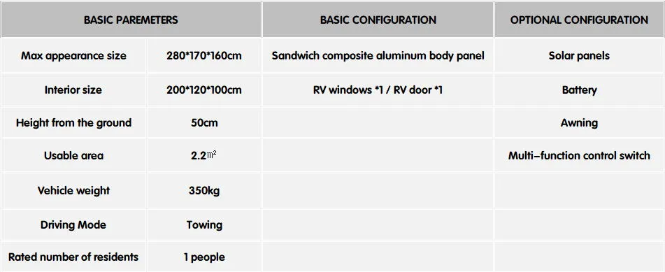 Mini off Road Camper Trailer Camping Caravan