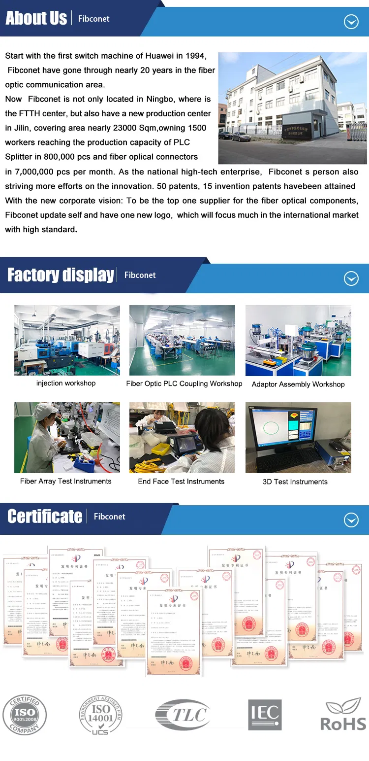 Module Type Sc Upc Fiber Optic PLC Splitter/Plug in PLC
