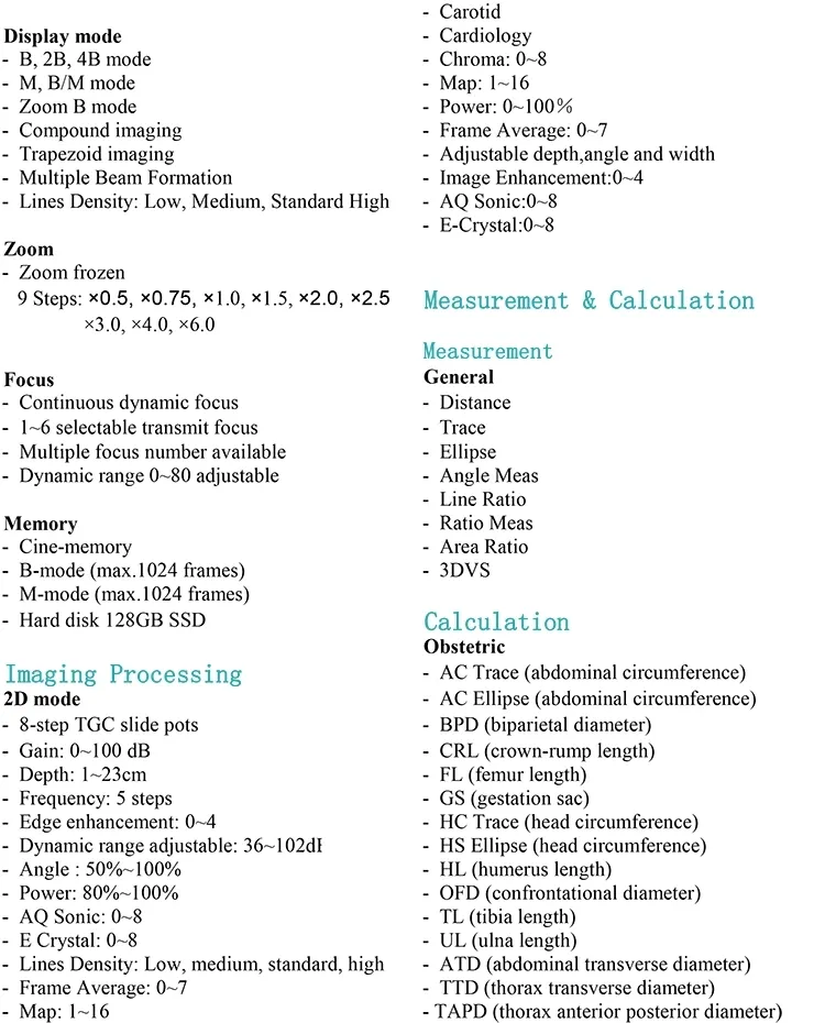 My-A022A Medical 18.5-Inch LED Monitor Digital Ultrasound Imaging System