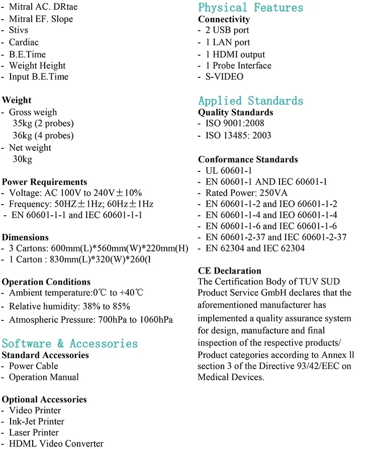 My-A022A Medical 18.5-Inch LED Monitor Digital Ultrasound Imaging System