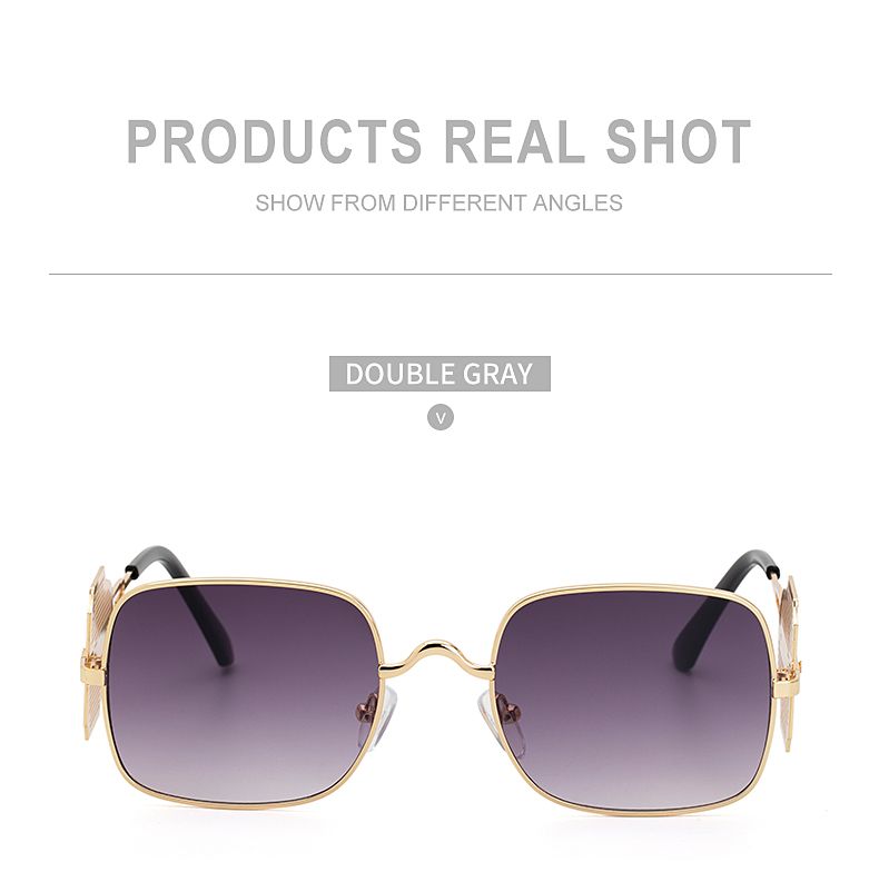 New Steampunk Sunglasses Men Metal Side Windproof Sunglasses Square Glasses Sunglasses
