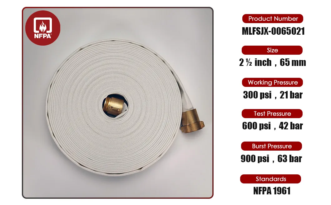 Nfpa Fire Fighting Hose EPDM/TPU Canvas Hose