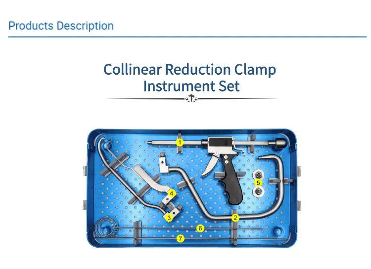 Orthopedic Surgical Instrument Collinear Reduction Clamp Instrument Set for Trauma Surgery