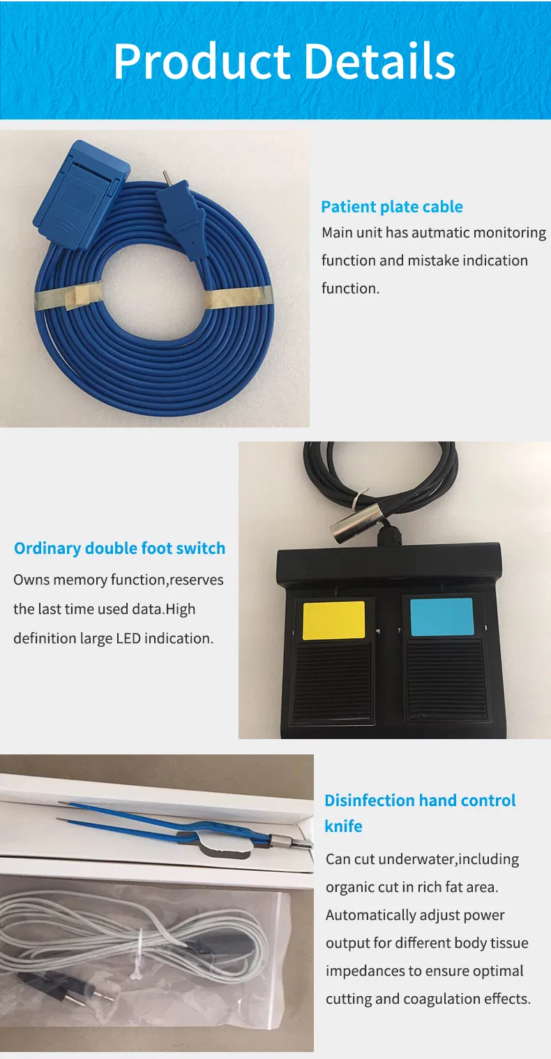 Orthopedics, Obstetrics and Gynecology Electro-Surgical Unit High Frequency Electric Unit with Generator Knife for Endoscope Interface