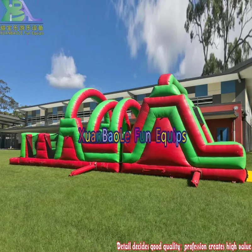 Party Rentals New Inflatable Red&Green Obstacble Course Manufacturer