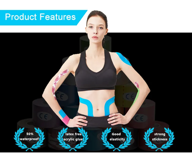 Physio Therapy Muscle Elastic Kinesiology Tape, ISO13458, FDA, Ce